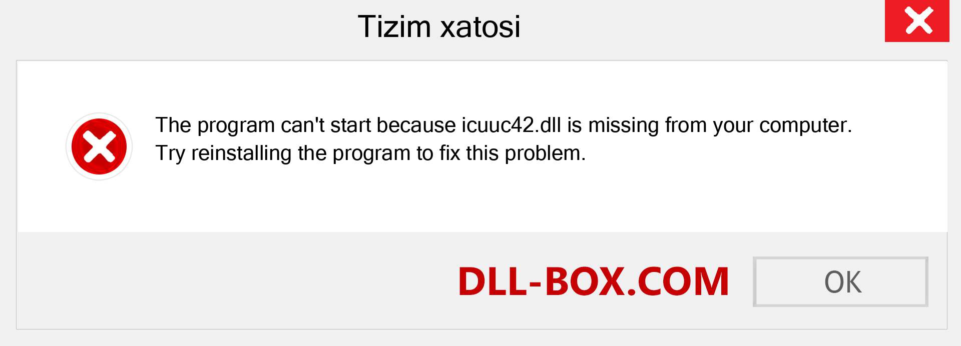 icuuc42.dll fayli yo'qolganmi?. Windows 7, 8, 10 uchun yuklab olish - Windowsda icuuc42 dll etishmayotgan xatoni tuzating, rasmlar, rasmlar